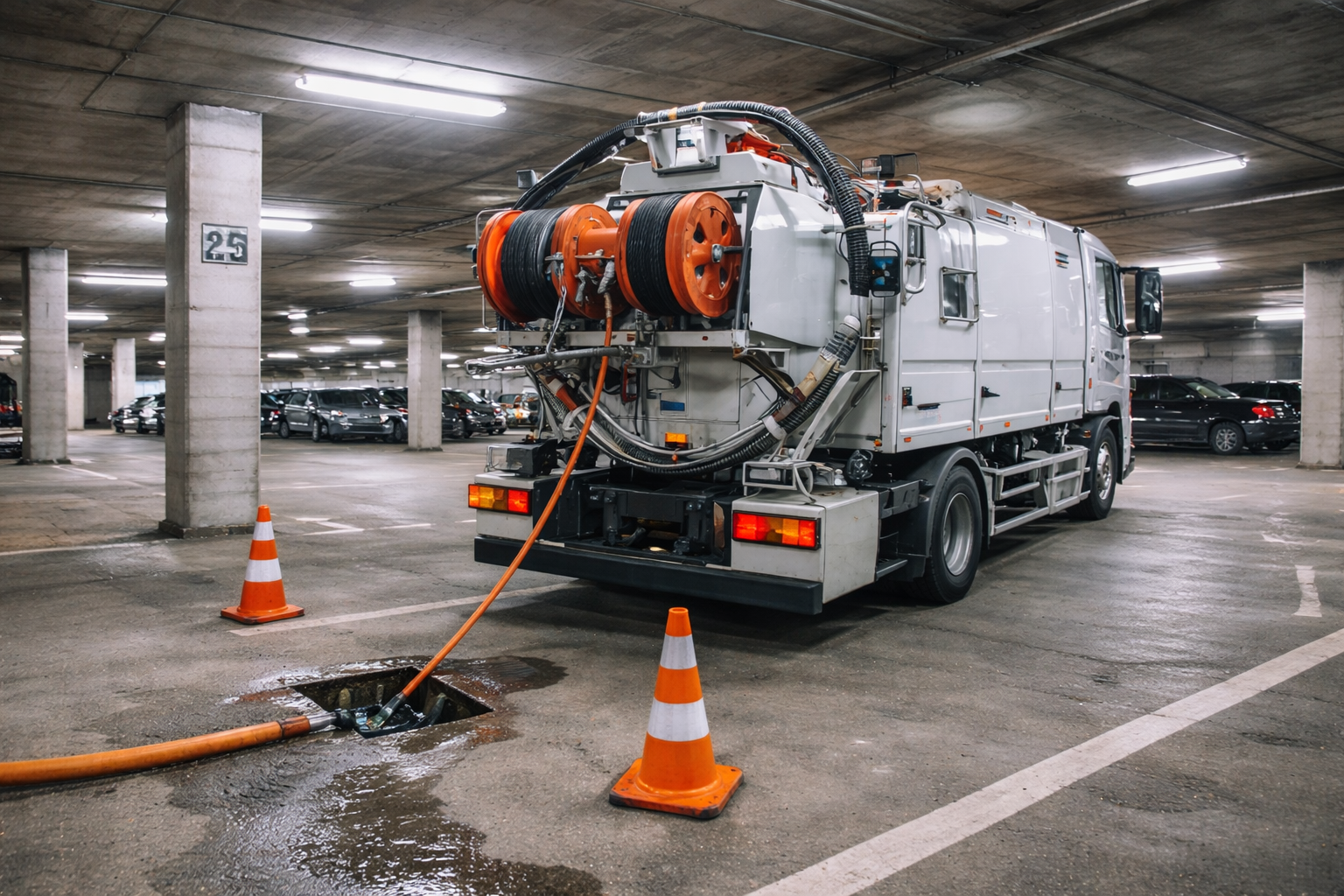 Camion hydrocureur en intervention à Strasbourg - ALLO STRASPLOMBERIE